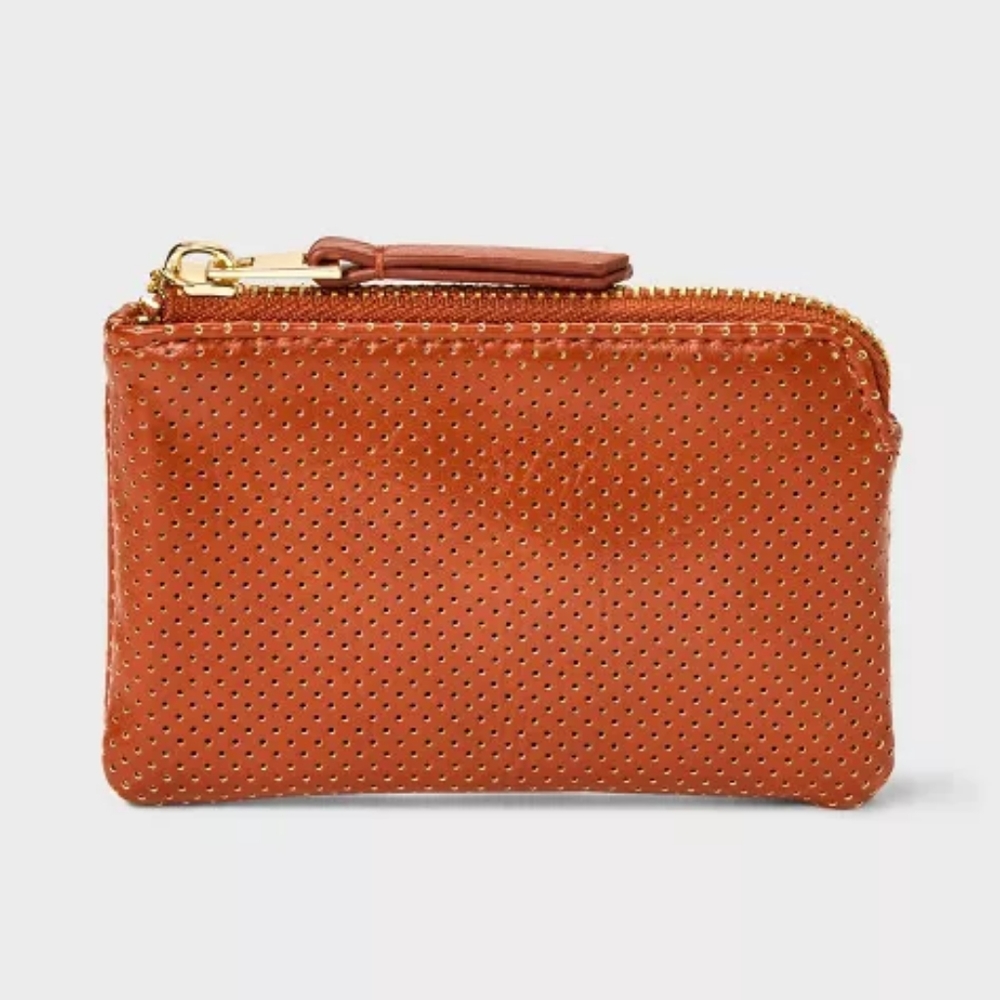 Universal Thread Goods Co. Brown Wallet Zipper Pouch Faux-Leather Card Holder - Picture 2 of 5
